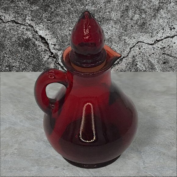 Avon Ruby Red 1970’s Cape Cod Oil Bottle - Picture 2 of 3